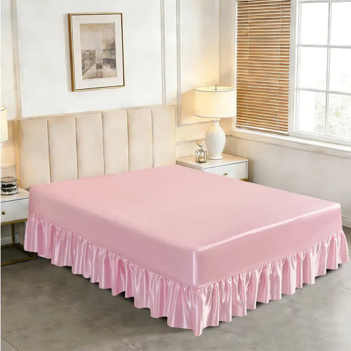 Hadi London Luxury Satin Valance Bed Sheet – Silky Soft Bed Base Cover | Single Double King