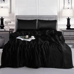 Hadi London 3 Piece Luxury Satin Duvet Cover Set – Silky Soft Bedding with Pillowcases | Single Double King