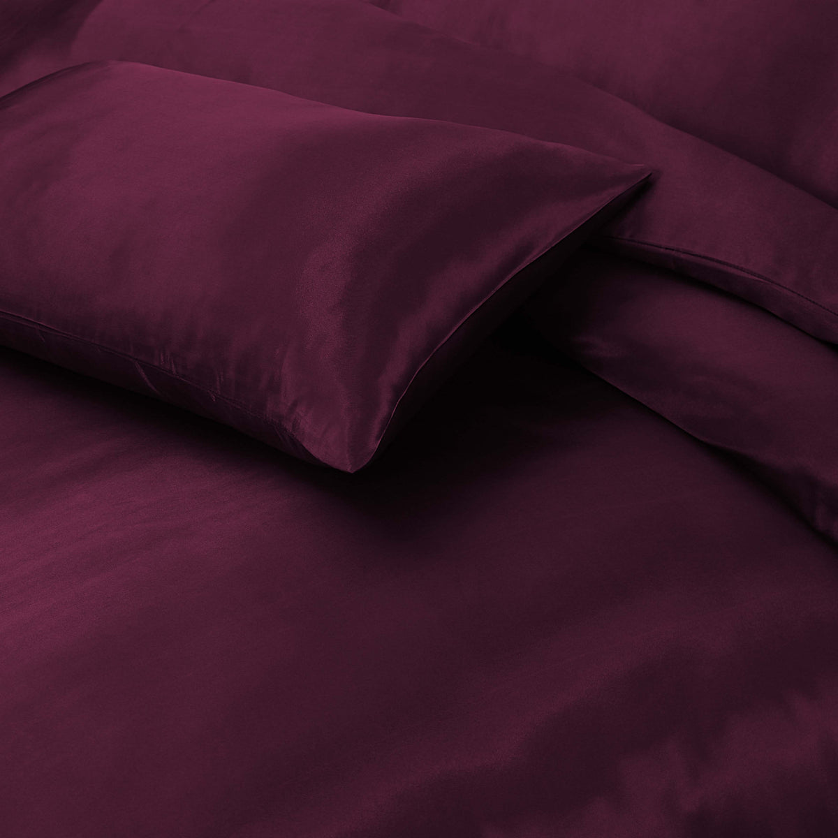 HADI LONDON Luxury Satin Bedding Set 4/6 Piece – Duvet Cover, Fitted Sheet & Pillowcases | Single Double King Super King