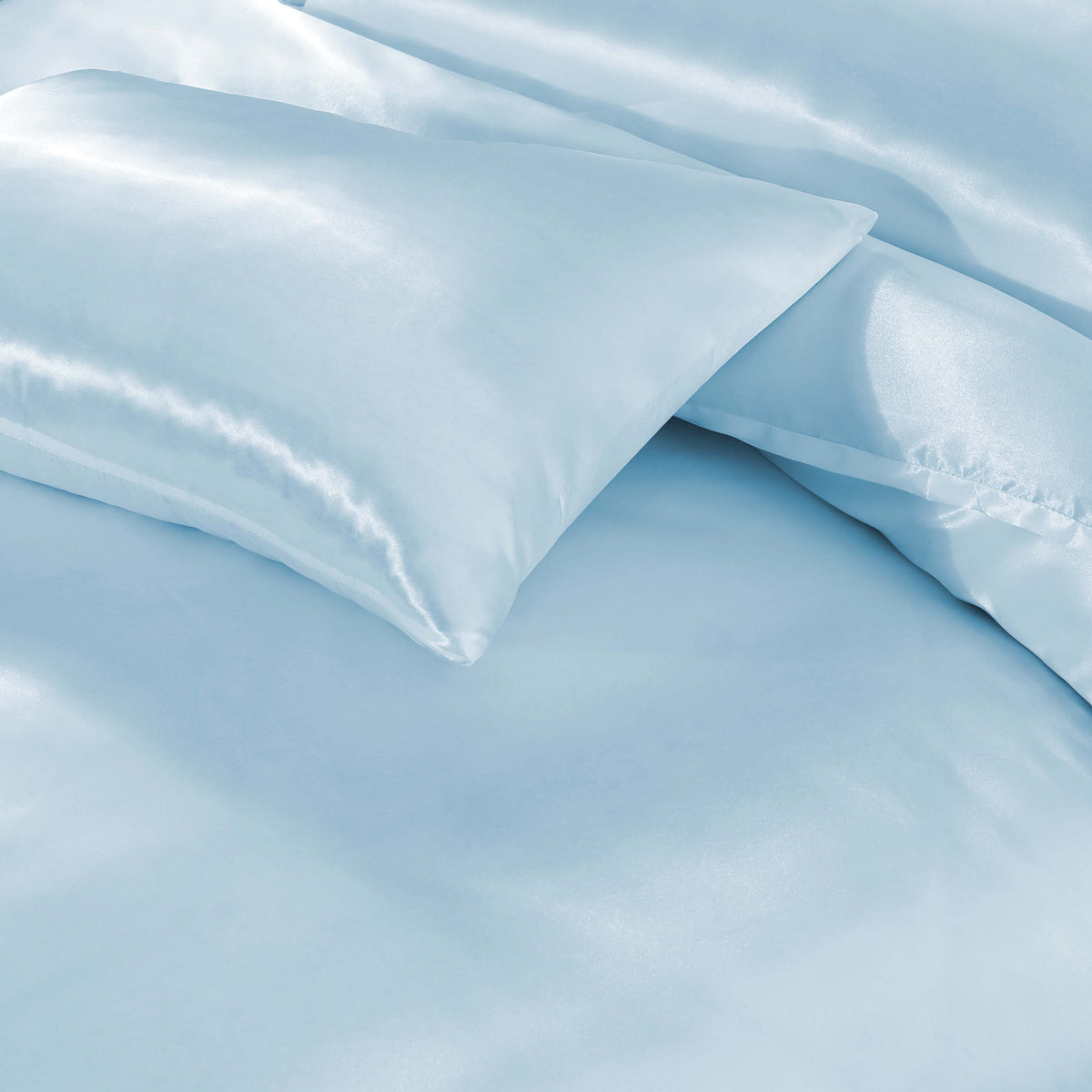 HADI LONDON Luxury Satin Bedding Set 4/6 Piece – Duvet Cover, Fitted Sheet & Pillowcases | Single Double King Super King