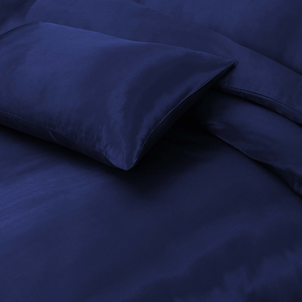HADI LONDON Luxury Satin Bedding Set 4/6 Piece – Duvet Cover, Fitted Sheet & Pillowcases | Single Double King Super King