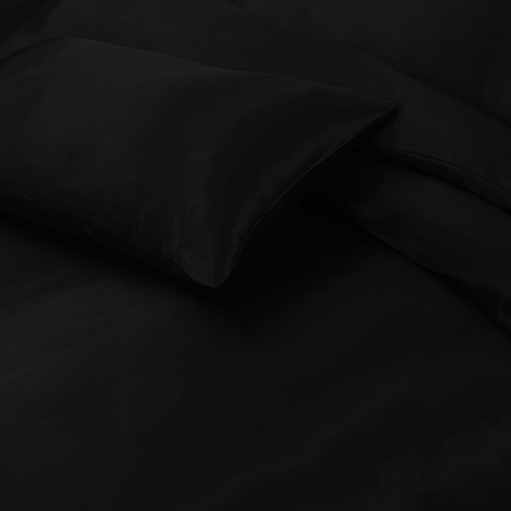 HADI LONDON Luxury Satin Bedding Set 4/6 Piece – Duvet Cover, Fitted Sheet & Pillowcases | Single Double King Super King
