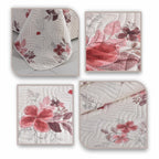 3 Piece Luxury Quilted Bedspread Set – Reversible Floral Patchwork Bedspread with Pillow Shams | Soft Microfibre Bed Throw for Double & King Size Beds