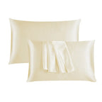 Hadi London 2 Pack Luxury Satin Pillowcases – Silky Soft Pillow Covers with Envelope Closure 50x75cm