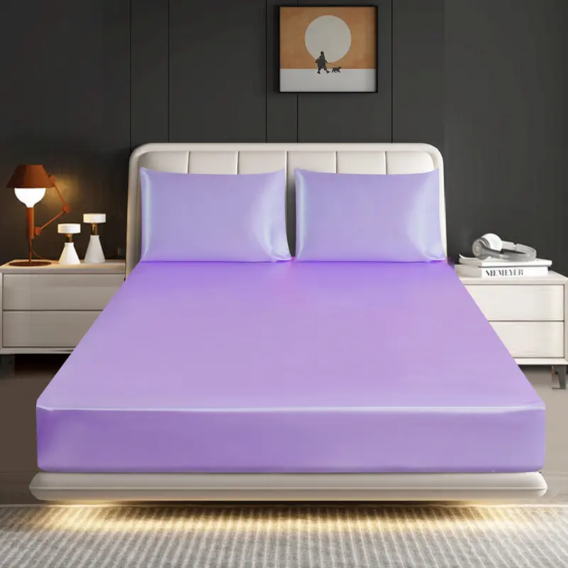 Hadi London Luxury Satin Fitted Sheet Set – 40cm Extra Deep Bed Sheet with Pillowcases | Single Double King