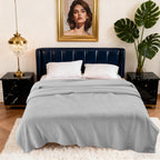 Hadi London Plain Fleece Throw Blanket – Super Soft Warm Lightweight Sofa & Bed Blanket