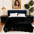 Hadi London Plain Fleece Throw Blanket – Super Soft Warm Lightweight Sofa & Bed Blanket