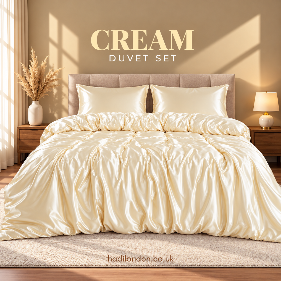 3 Piece Satin Duvet Cover Set with Pillowcases