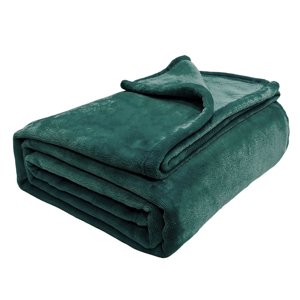 Hadi London Plain Fleece Throw Blanket – Super Soft Warm Lightweight Sofa & Bed Blanket