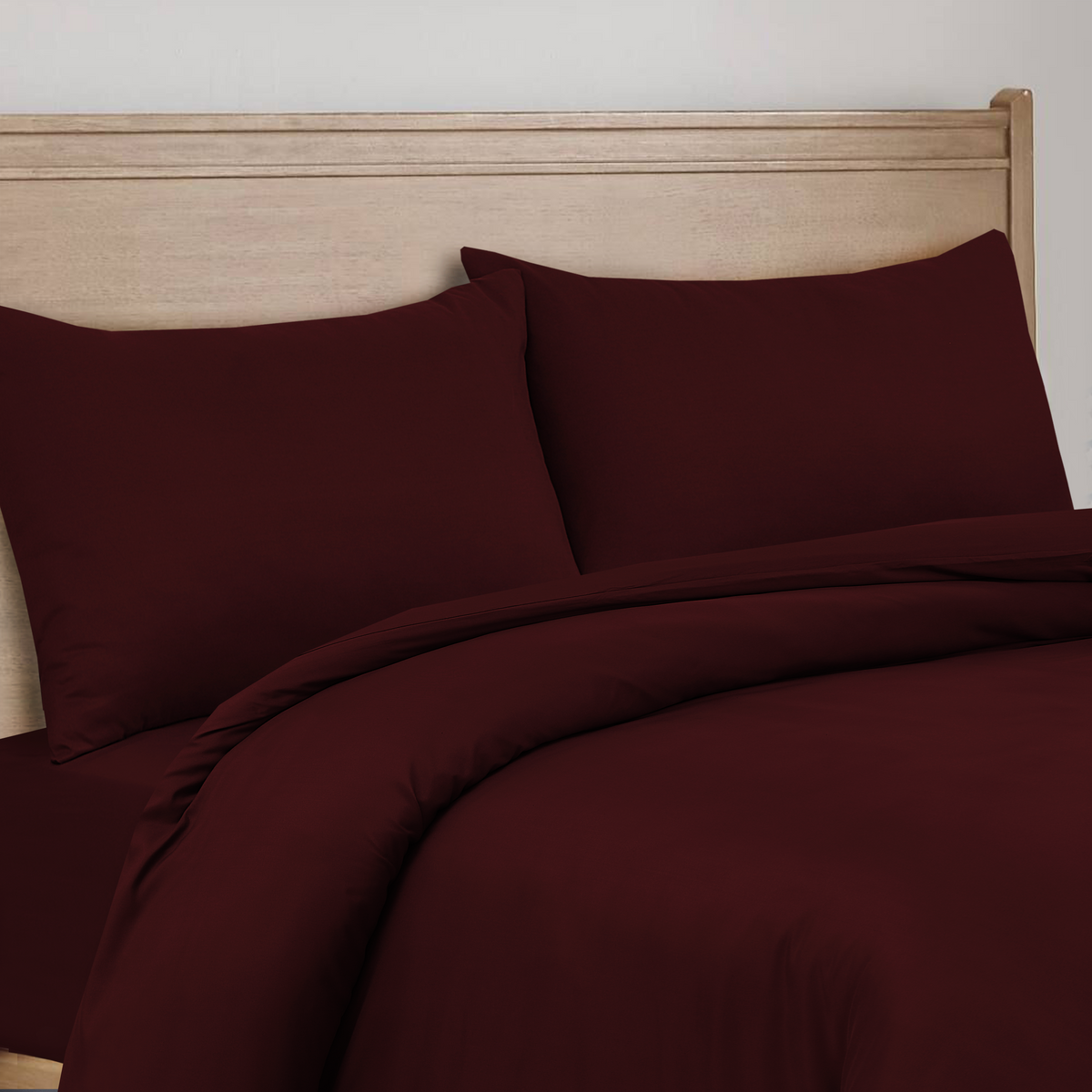 Hadi London 3 Piece Microfibre Duvet Cover Set – Soft Plain Bedding Set with Pillowcases | Single Double King Super King