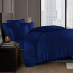 Hadi London Luxury 10 Piece Satin Bedding Set – Silky Duvet Cover, Sheet, Pillowcases & Beauty Sleep Accessories