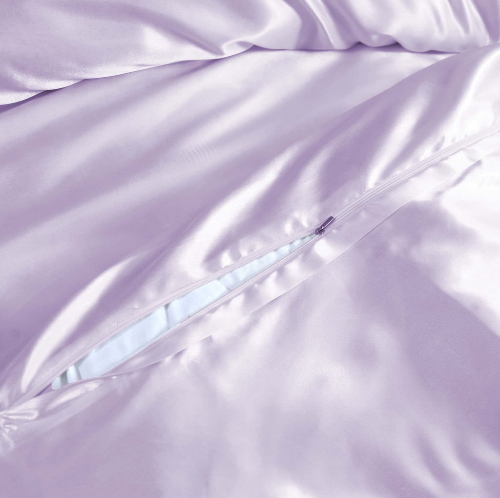 HADI LONDON Luxury Satin Bedding Set 4/6 Piece – Duvet Cover, Fitted Sheet & Pillowcases | Single Double King Super King