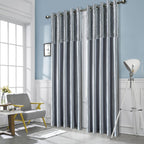 Silk Velvet Curtains Pair, Fully Lined Eyelet Curtains to Help Block Sunlight & Refresh Your Room