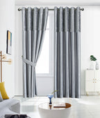 Silk Velvet Curtains Pair, Fully Lined Eyelet Curtains to Help Block Sunlight & Refresh Your Room