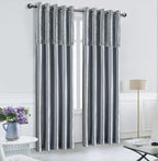 Silk Velvet Curtains Pair, Fully Lined Eyelet Curtains to Help Block Sunlight & Refresh Your Room