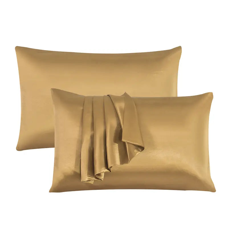 Hadi London 2 Pack Luxury Satin Pillowcases – Silky Soft Pillow Covers with Envelope Closure 50x75cm