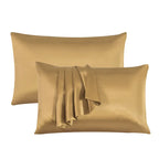 Hadi London 2 Pack Luxury Satin Pillowcases – Silky Soft Pillow Covers with Envelope Closure 50x75cm
