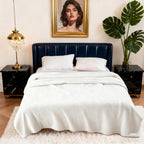Hadi London Plain Fleece Throw Blanket – Super Soft Warm Lightweight Sofa & Bed Blanket