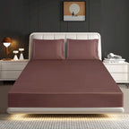 Hadi London Luxury Satin Fitted Sheet Set – 40cm Extra Deep Bed Sheet with Pillowcases | Single Double King