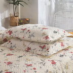 3 Piece Luxury Quilted Bedspread Set – Reversible Floral Patchwork Bedspread with Pillow Shams | Soft Microfibre Bed Throw for Double & King Size Beds