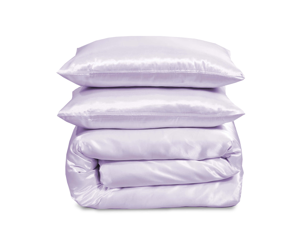 HADI LONDON Luxury Satin Bedding Set 4/6 Piece – Duvet Cover, Fitted Sheet & Pillowcases | Single Double King Super King