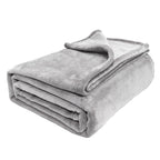 Hadi London Plain Fleece Throw Blanket – Super Soft Warm Lightweight Sofa & Bed Blanket