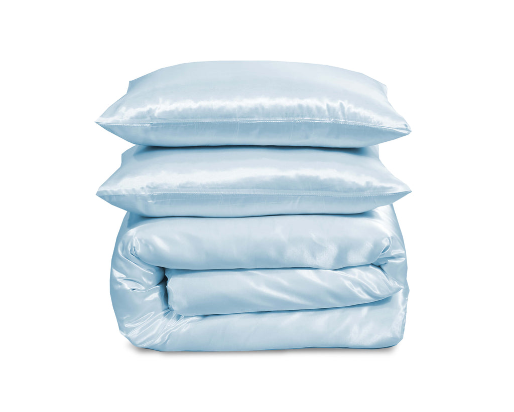 HADI LONDON Luxury Satin Bedding Set 4/6 Piece – Duvet Cover, Fitted Sheet & Pillowcases | Single Double King Super King