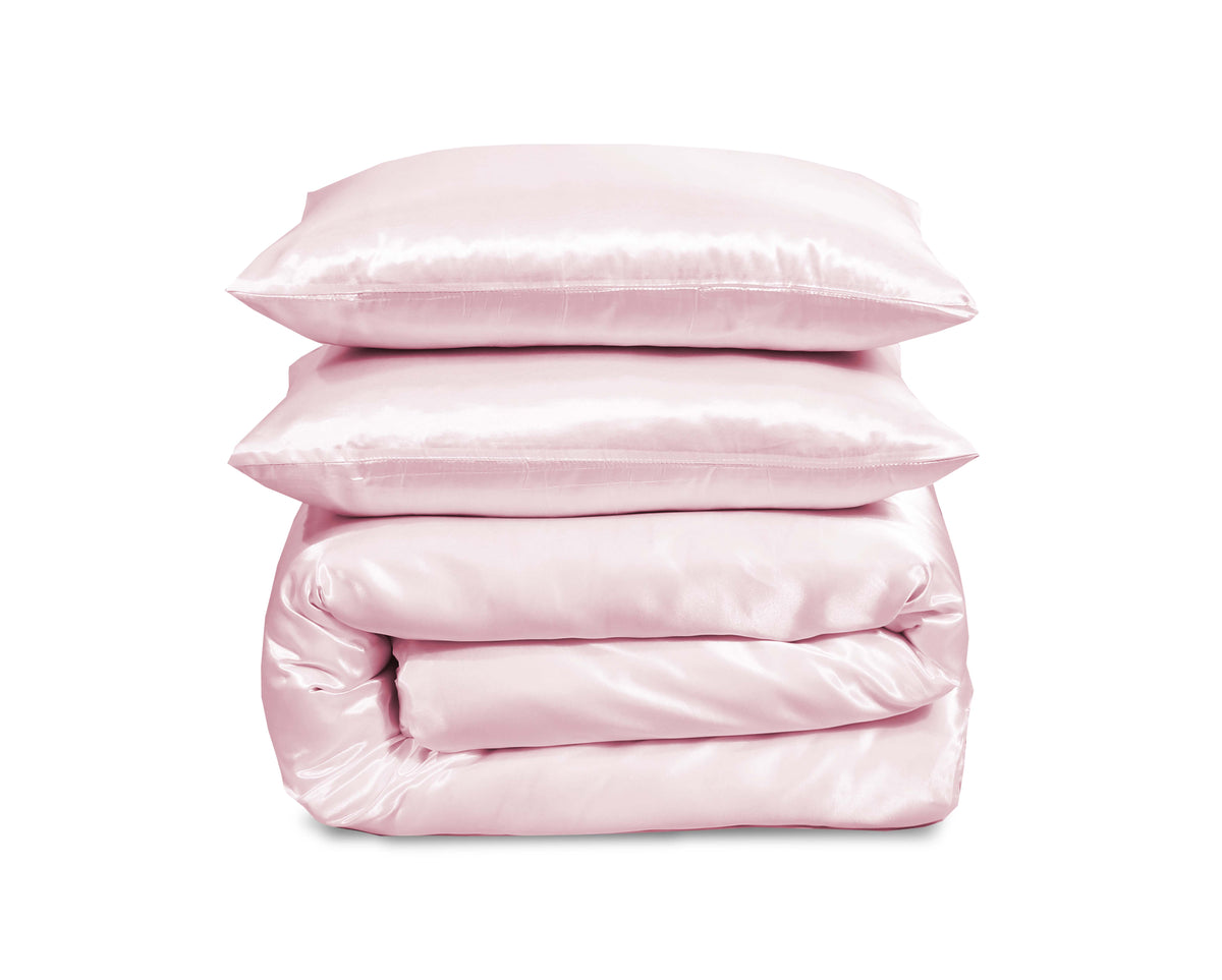 HADI LONDON Luxury Satin Bedding Set 4/6 Piece – Duvet Cover, Fitted Sheet & Pillowcases | Single Double King Super King