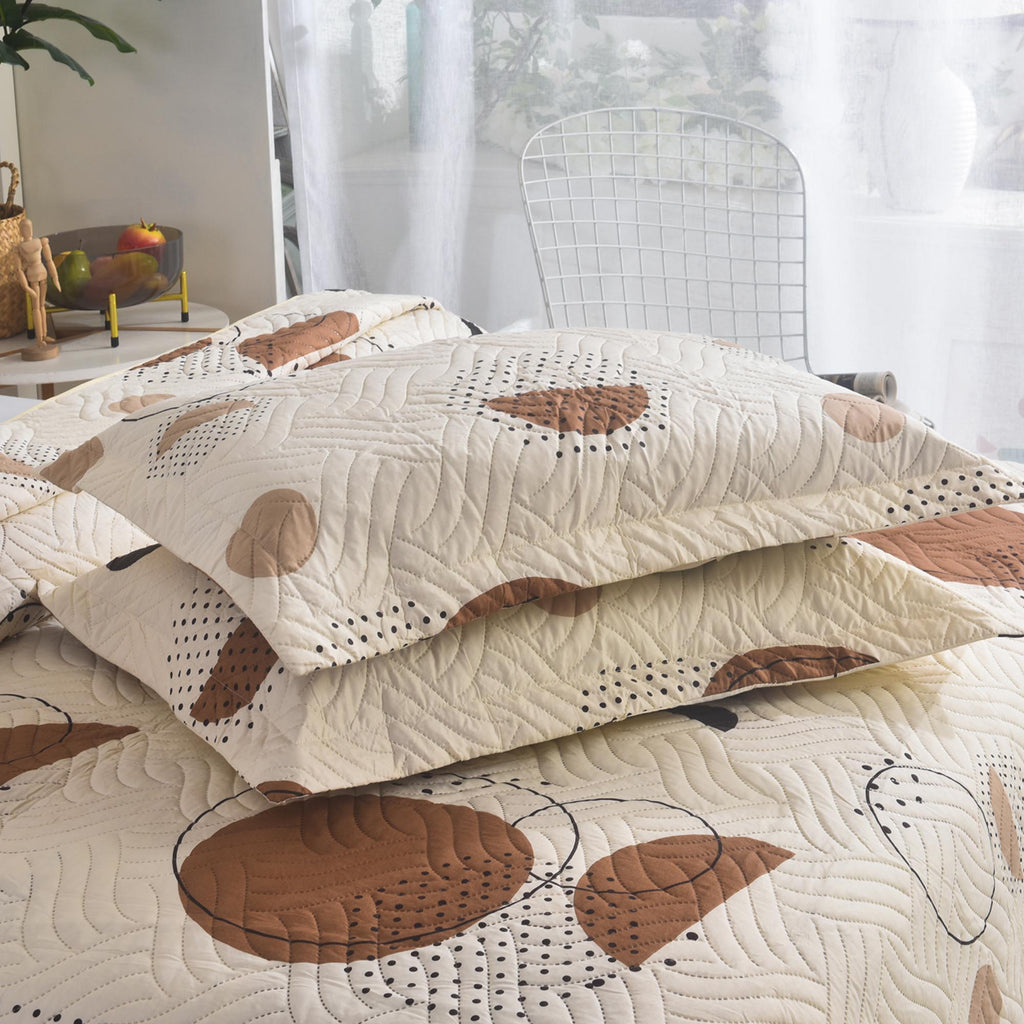 3 Piece Luxury Quilted Bedspread Set – Reversible Floral Patchwork Bedspread with Pillow Shams | Soft Microfibre Bed Throw for Double & King Size Beds