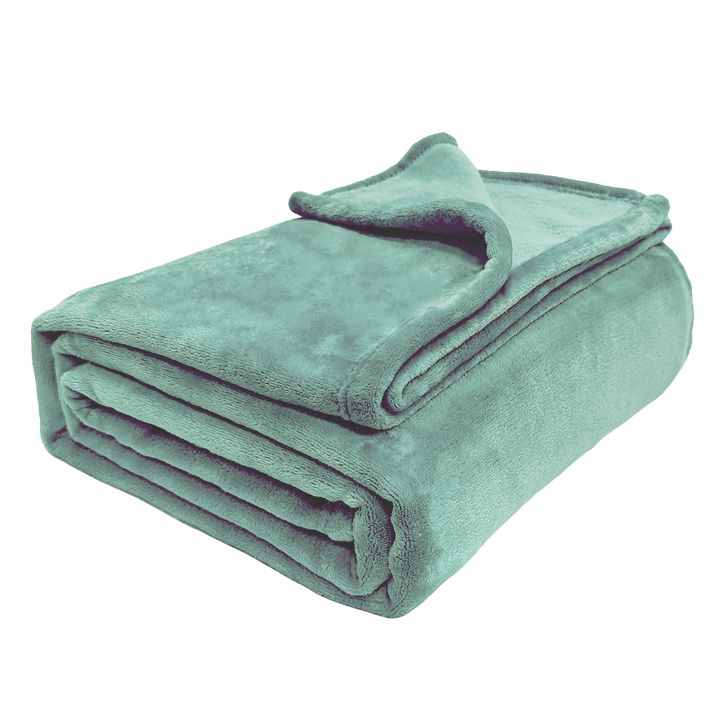 Hadi London Plain Fleece Throw Blanket – Super Soft Warm Lightweight Sofa & Bed Blanket