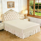 Hadi London Luxury Satin Valance Bed Sheet – Silky Soft Bed Base Cover | Single Double King