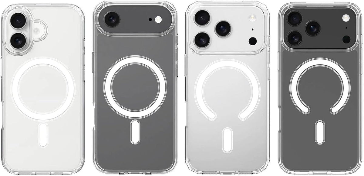 Hadi London Clear Magnetic Case for iPhone 17 Series – Slim Shockproof Phone Cover with Tempered Glass