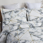 3 Piece Luxury Quilted Bedspread Set – Reversible Floral Patchwork Bedspread with Pillow Shams | Soft Microfibre Bed Throw for Double & King Size Beds