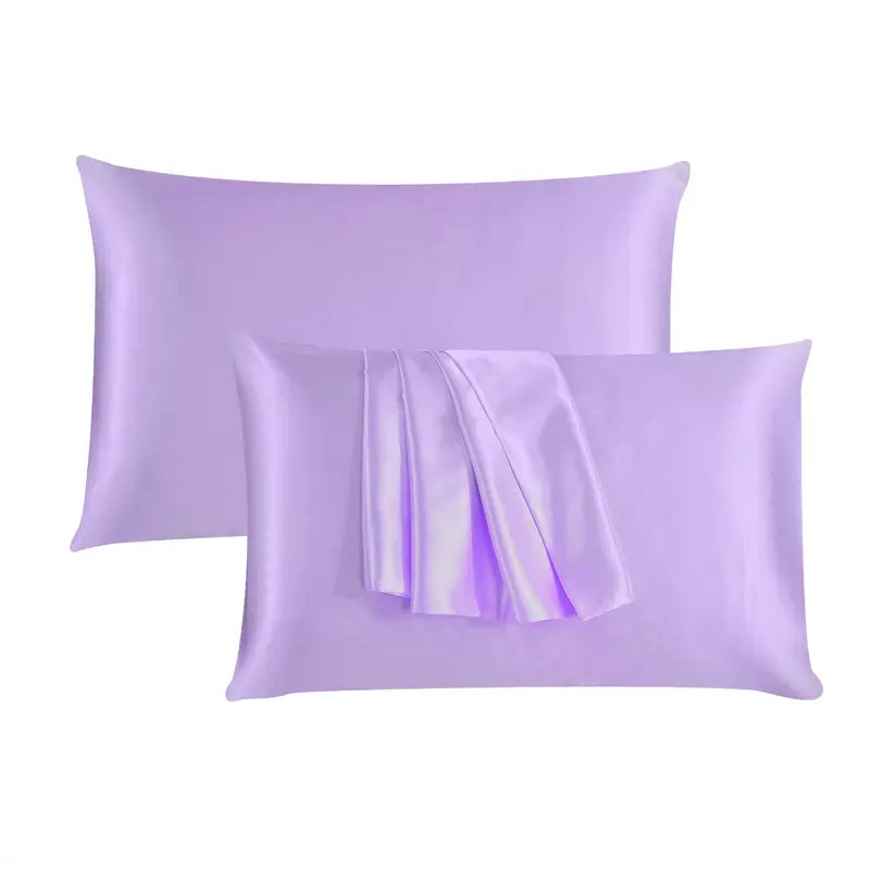 Hadi London 2 Pack Luxury Satin Pillowcases – Silky Soft Pillow Covers with Envelope Closure 50x75cm