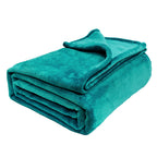 Hadi London Plain Fleece Throw Blanket – Super Soft Warm Lightweight Sofa & Bed Blanket
