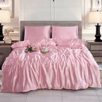 Hadi London 3 Piece Luxury Satin Duvet Cover Set – Silky Soft Bedding with Pillowcases | Single Double King
