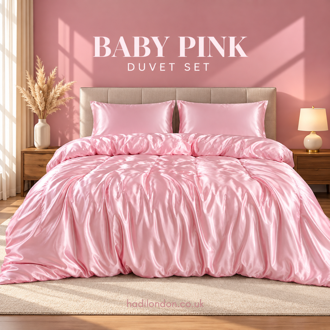 3 Piece Satin Duvet Cover Set with Pillowcases