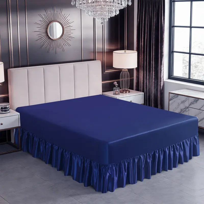 Hadi London Luxury Satin Valance Bed Sheet – Silky Soft Bed Base Cover | Single Double King