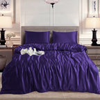 Hadi London 3 Piece Luxury Satin Duvet Cover Set – Silky Soft Bedding with Pillowcases | Single Double King