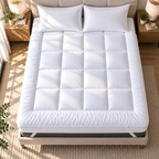 Hadi London Extra Thick 10cm Mattress Topper – Luxury Hollowfibre Soft Bed Topper | Single Double King Super King