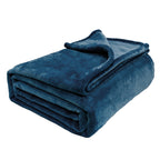 Hadi London Plain Fleece Throw Blanket – Super Soft Warm Lightweight Sofa & Bed Blanket