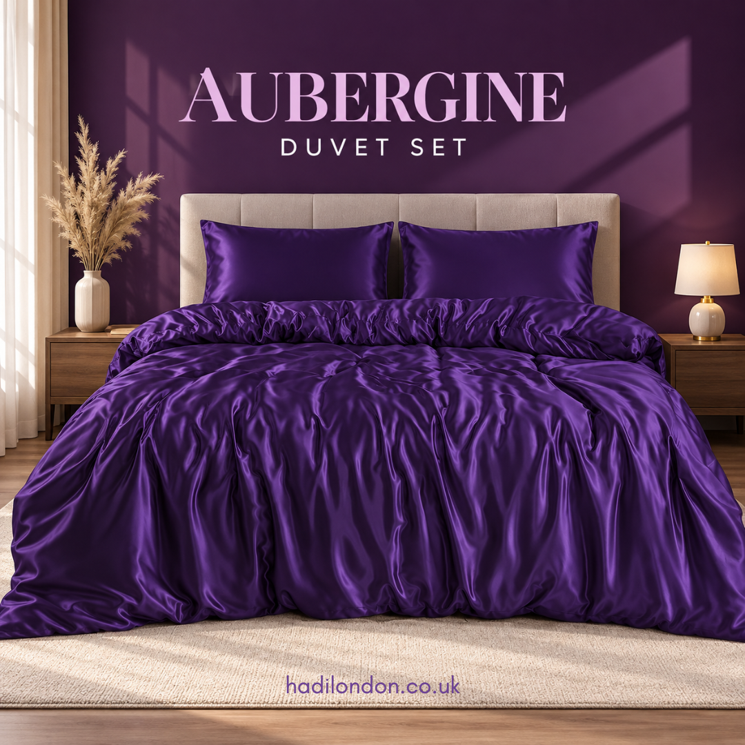 3 Piece Satin Duvet Cover Set with Pillowcases
