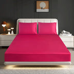 Hadi London Luxury Satin Fitted Sheet Set – 40cm Extra Deep Bed Sheet with Pillowcases | Single Double King