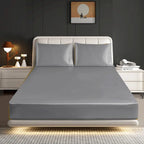 Hadi London Luxury Satin Fitted Sheet Set – 40cm Extra Deep Bed Sheet with Pillowcases | Single Double King