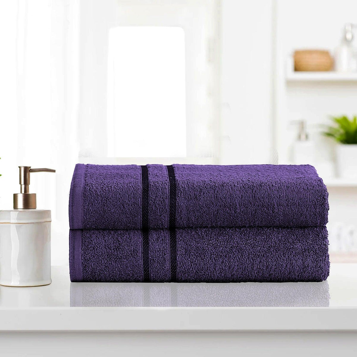 2 Pack Cotton Bath Sheets – Large Soft, Absorbent & Quick Dry Towels