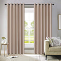 Blackout Curtains Pair, Thermal Insulated Eyelet Curtains for Bedroom & Living Room