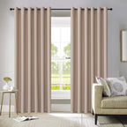 Blackout Curtains Pair, Thermal Insulated Eyelet Curtains for Bedroom & Living Room