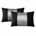 Hadi London Crushed Velvet Panel Duvet Cover Set – Luxury Soft Bedding with Matching Pillowcases