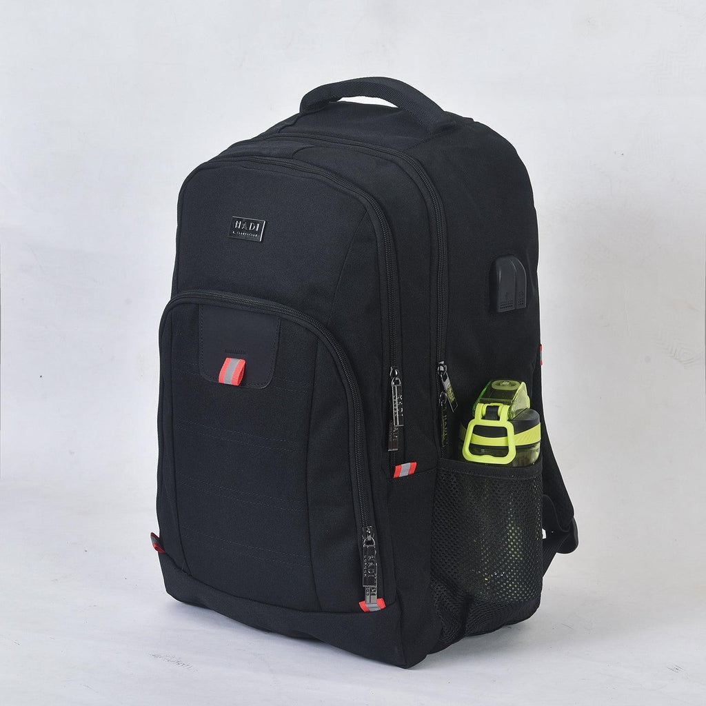 HADI LONDON 50L Laptop Backpack – Water Resistant Anti-Theft Travel Rucksack with USB Charging Port | Work, University & Travel
