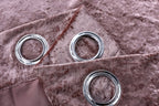 Silk Velvet Curtains Pair, Fully Lined Eyelet Curtains to Help Block Sunlight & Refresh Your Room